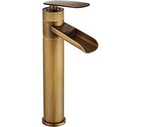 HXFFXHF Dispenzzinamento del lavandino rubinetti da Bagno Maniglia Singola Un Buco da Bagno Rubinetto retrò Rubinetto Nero Rubinetto Nero Rubinetto Bagno Rubinetto Bagno Singolo Foro, Antico b