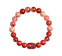 HXFFXHF Fengshui pi xiu Crystal Braccialetti Perline per Donne Uomini, Pietre Naturali Bracciale Allungata attirano ricchezza e buona Fortuna, la Meditazione del Braccialetto di Cristallo Bianco