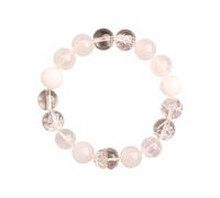 HXFFXHF Fengshui pi xiu Crystal Braccialetti Perline per Donne Uomini, Pietre Naturali Bracciale Allungata attirano ricchezza e buona Fortuna, la Meditazione del Braccialetto di Cristallo Bianco