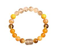 HXFFXHF Fengshui pi xiu Crystal Braccialetti Perline per Donne Uomini, Pietre Naturali Bracciale Allungata attirano ricchezza e buona Fortuna, la Meditazione del Braccialetto di Cristallo Bianco