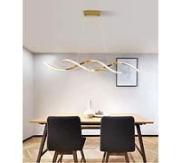 HXFFXHF Lampada appesa/con Lampada a Ciondolo a LED a LED a Telecomando Tavolo da Pranzo Moderno Tavolo da Pranzo dimmerabile Altezza della Luce del soffitto a Spirale Regolabile Design a Spirale Il