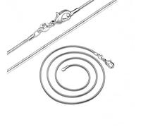 HXFFXHF Larghezza 1 mm 925 Catena di Serpente Lunghezza 40 cm-80 cm per la Catena di Produzione di Gioielli per Collana a Sospensione