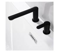 HXFFXHF Mixer da Bagno a 2 Bule Montato a 2 buche Compatibile con Un Miscelatore da Bagno Nero con Acqua Calda e Fredda con Finitura cromata Larga, Rubinetto del lavello da Cucina