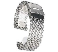 HXFFXHF Orologi Cinghia 18mm 20mm 22mm da 24 mm da Orologio in Maglia Argento in Acciaio Inossidabile in Acciaio Inossidabile Cinghia Braccialette in Maniera del Bracciale + Barrette di Molla