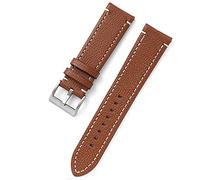 HXFFXHF Pelle a doppia faccia da 18 mm 20mm 22 mm 24 mm di orologio per orologio da orologio da orologio da orologio da donna Accessori per orologi neri gialli (grigio, 24 mm)