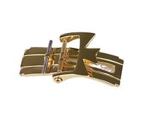 HXFFXHF Per Accessori per orologi Costantin Vacheron Filla cinturino in pelle 316L in acciaio inossidabile pieghevole a doppia pressa con fibbia per farfalla 18mm (colore: oro rosa, dimensioni: 20mm)