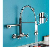 HXFFXHF Rubinetti zedaro, Rubinetto cucine Nero rubinetti Caldi Acqua Fredda a Parete mobili a Parete Mobile lavello Mixer Mixer spidual buysputs lavel Mixer Gru/Matte Nera b