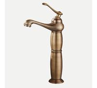 HXFFXHF Rubinetto per Il lavandino del Bagno Caldo e Freddo Rubinetto Bagno Rubinetto Singolo Manico Singolo in Ottone Antico Bagno Bagno Un Buco rubinetti in Ottone rubinetti Rubinetto di gassio