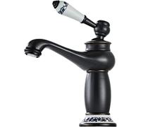 HXFFXHF Rubinetto per Il lavandino del Bagno Caldo e Freddo Rubinetto Bagno Rubinetto Singolo Manico Singolo in Ottone Antico Bagno Bagno Un Buco rubinetti in Ottone rubinetti Rubinetto di gassio