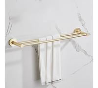 HXFFXHF Scaffali da Bagno Barra per Asciugamani in Oro Spazzolato, Bagno Tutto portavalo Rame Portapacchi per Bagno, Set di ciondoli Hardware (Colore: Supporto per Tessuto 1)