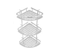 HXFFXHF Scaffali da Bagno su Ripiani galleggianti in Acciaio Inossidabile Ripiani da Bagno Argento Accessori per Il Bagno per la Doccia Scaffale ad Angolo Shampoo portabicchieri Porta da Bagno per