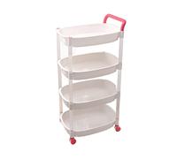 HXFFXHF Scaffali del Bagno Cucina Armadio per la Cucina Mobile Rack per Carrello Mobile Pavimento in plastica Gap Cucina Portapacchi Multistrato Portapacchi per guarnizioni con Ruote cucine (Colore: