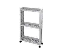 HXFFXHF Scaffali del Bagno Cucina mobili portamette Cucina Portapacchi con Ruote 2/3/4 Strati Scheda a feelina Stretta Frigorifero su Ripiani Laterali rotabili Cucina da Bagno scaffali da Cucina