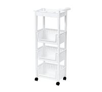 HXFFXHF Scaffali per Bagno Cucina mobili da Cucina Cucina portapattonate Carrello Multistrato portanti Cucina Pavimento Mobile per Frutta e Verdura Portapacchi da Cucina da Cucina (Colore: Grigio)