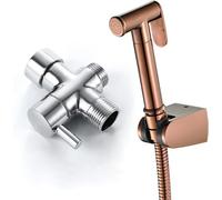 HXFFXHF Spruzzatore di Bidet portandosi, Rubinetto Portatile in Ottone con Acqua Calda e Fredda, Kit spruzzatore di Servizi igienici, Attacco Bidet-b