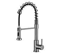 HXFFXHF Tappo di Cucina Tappo di tappeti da Cucina a Nichel Spazzolato con spruzzatore e Funzione di gorgogliatore 2, Rubinetto Cucina in Acciaio Inossidabile a 360 °.