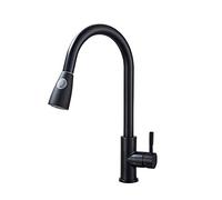 HXFFXHF Tocca del lavandino zedaro , Taglio del lavandino del Bagno Cucina , tiro Fuori Cucina, spruzzatore a 2 modalità 360 Rotazione Manico Singolo Miscelatore lavello lavello lavello/Nero