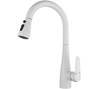 HXFFXHF Tocca del Mixer da Cucina Bianca con Spray Spray per telescoping Calda e Freddo Rubinetto da Cucina Calda e Fredda