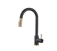 HXFFXHF Tocchi di Mixer per lavandino zedaro, Rubinetto da Cucina, tiro Fuori lavello cucine per Rubinetto a Manico Singolo Mixer Tap 360 Rotazione Cucina Cucina Rubinetto/Nero