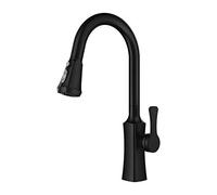 HXFFXHF Zedaro cucine Cucina con spruzzatore a tiro Verso Il Basso, allungamento del Rubinetto della Cucina Rotonda del Ponte morso ad Arco Alto 360 ° a Manico Singolo Girevole Rubinetto con Acqua