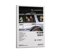 HXHDESIGN P1HARMONY - Poster Killin'it, stampe musicali su tela per camera da letto, soggiorno, decorazione da parete, 50 x 75 cm, stile cornice