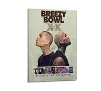 HXHDESIGN Poster di Chris Brown Breezy Bowl 2025, stampe musicali su tela per camera da letto e soggiorno, decorazione da parete 20 x 30 cm, stile cornice