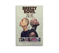 HXHDESIGN Poster di Chris Brown Breezy Bowl 2025, stampe musicali su tela per camera da letto, soggiorno, decorazione da parete 50 x 75 cm, senza cornice