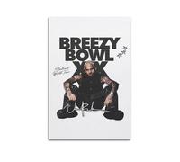HXHDESIGN Poster di Chris Brown Breezy Bowl, stampe su tela per camera da letto e soggiorno, decorazione da parete 50 x 75 cm, senza cornice