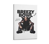 HXHDESIGN Poster di Chris Brown Breezy Bowl, stampe su tela per camera da letto e soggiorno, decorazione da parete 30 x 45 cm, stile cornice