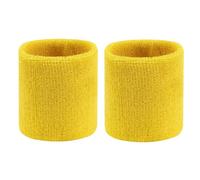 Hxhsgmeh 1 paio di braccialetti da polso sportivi, fascia per il sudore del polso/tutore, braccialetto elastico per e donne, tennis facile da installare, facile da usare, giallo