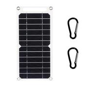 Hxhsgmeh 1 Pezzo 6 W Pannello Solare USB Cella Solare Trekking Esterna Sistema di Caricabatterie Kit Pannello Solare Nero e Argento per Orologio Banca di Potere Telefono