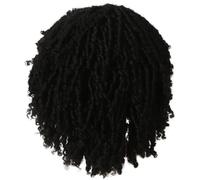 Hxhsgmeh 1 PZ Parrucca Intrecciata Hollow Africa in Fibra Chimica Nera per Donna con Capelli Corti Ricci Dreadlocks Vendite