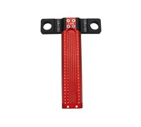 Hxhsgmeh 1 PZ Righello di Tracciamento Linea di Disegno Foro in Legno 6 Pollici Nero e Rosso Righello di Tracciamento Linea Parallelo/Verticale a Forma di T per la Marcatura dei Fori Crociati