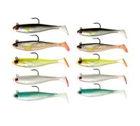 Hxhsgmeh 10 esche morbide per la pesca con testa a testa e coda di paddletail per la pesca al bar 6,4 g 12,3 g esche a immersione lenta per acqua salata e acqua