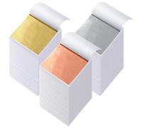 Hxhsgmeh 1200 fogli di foglia d'oro 3 colori foglie d'oro che imitano la carta d'oro per l'arte, la decorazione, l'artigianato, le unghie. Facile da usare