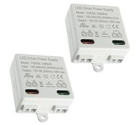 Hxhsgmeh 2 mini trasformatori LED da 12 V/DC da 10 W, adatto per luci e strisce LED da 12 V, nessuna ricarica minima richiesta.