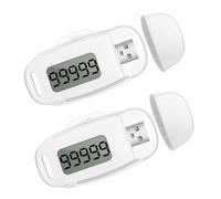Hxhsgmeh 2 Pedometro 3D Contatore di passi per la camminata Tracker di Non Ricaricabile USB con Clip Rimovibile e Cordino Facile da Usare