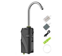 Hxhsgmeh 3 in 1 Pompa Ad Aria Ossigenazione Pesca, Sensore Intelligente USB, Pompa Ad Ossigeno Acqua, Luce LED Intelligente Portatile, Facile Installazione - Nero
