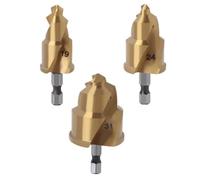 Hxhsgmeh 3 Pezzi 20/25/32mm Drill Pavimento con scanalatura Girevole Limite Punte a cono di Sollevamento PPR per Alesaggio di Tubo Acqua
