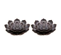 Hxhsgmeh Bruciatore Di Incenso 2 Pezzi, Porta Incenso per Bastoncini, Porta Bastone Incenso Lotus con Posacenere Rimovibile