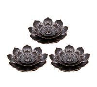 Hxhsgmeh Bruciatore Di Incenso 3 Pezzi, Porta Incenso per Bastoncini, Porta Bastone Incenso Lotus con Posacenere Rimovibile, Installazione Facile