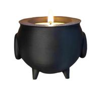 Hxhsgmeh Calderone Portacandele Halloween Spooky 3D Stampato Nero Strega Vaso Portacandele Festival Partiti Ufficio Decorazione B