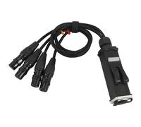 Hxhsgmeh Cavo schermato RJ45 CAT5 a connettori femmina XLR a 3 pin a 4 canali, cavo ricevitore multi-rete per studio di scena