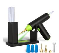Hxhsgmeh Colla Calda Senza Supporto Ricaricabile tramite USB Preriscaldamento, Spegnimento Automatico, Colla Termofusibile, Strumento per Fai da te