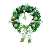 Hxhsgmeh Corona di Trifoglio Verde per Esterno, Corona a Quattro Foglie per la Decorazione della Santo