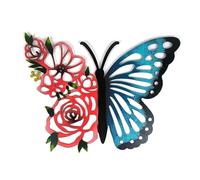 Hxhsgmeh Decorazione da parete Farfalla in metallo - Scultura sospesa d'arte per interni di Farfalle per camera da letto, ufficio, 40,5 x 30,4 cm
