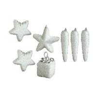 Hxhsgmeh Decorazioni per l'albero di Natale Ornamenti per albero di Natale in schiuma bianca Ornamenti appesi Decorazione Regalo dell'anno
