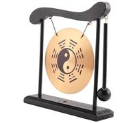 Hxhsgmeh Desktop Gong - Feng Shui Gong Ornamento in Ottone per Ufficio con Supporto e Martello, Delicata Decorazione Interior Cinese di Alta Qualità, Facile da Usare, Otto Diagrammi.