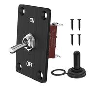 Hxhsgmeh Interruttore a bilanciere robusto 12 V DC30 A interruttore a bilanciere impermeabile 2 pin ON/OFF SPST con pannello per barca auto automatico