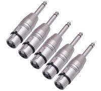 Hxhsgmeh Kit Adattatore Cavo in Parti XLR Non Bilanciato a Spina Maschio Mono 1/4 Pollice 6,35 mm per Mixer, Microfoni